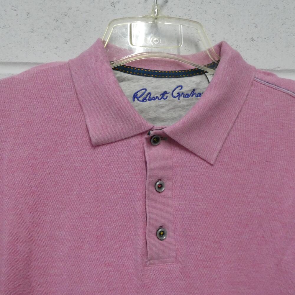 Robert Graham men's small Shirt Top pink polo classic fit‎